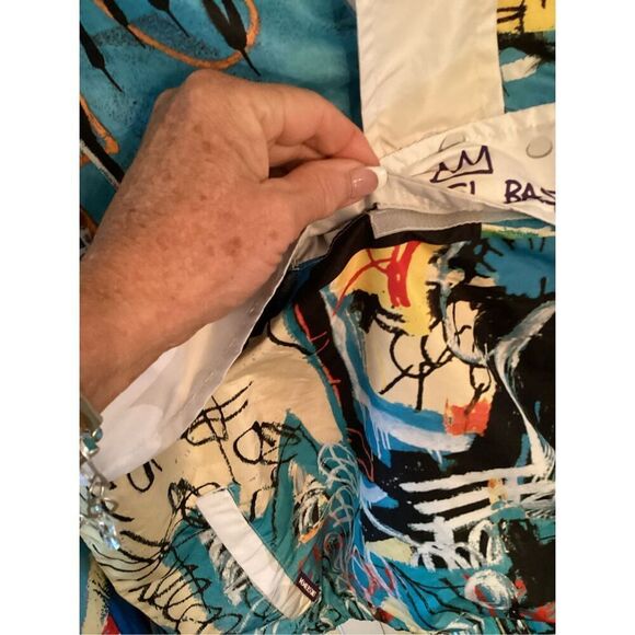 Jean Michel Basquiat + Members Only Mens Sz S Windbreaker Hoodie Limited Edition - Picture 5 of 13